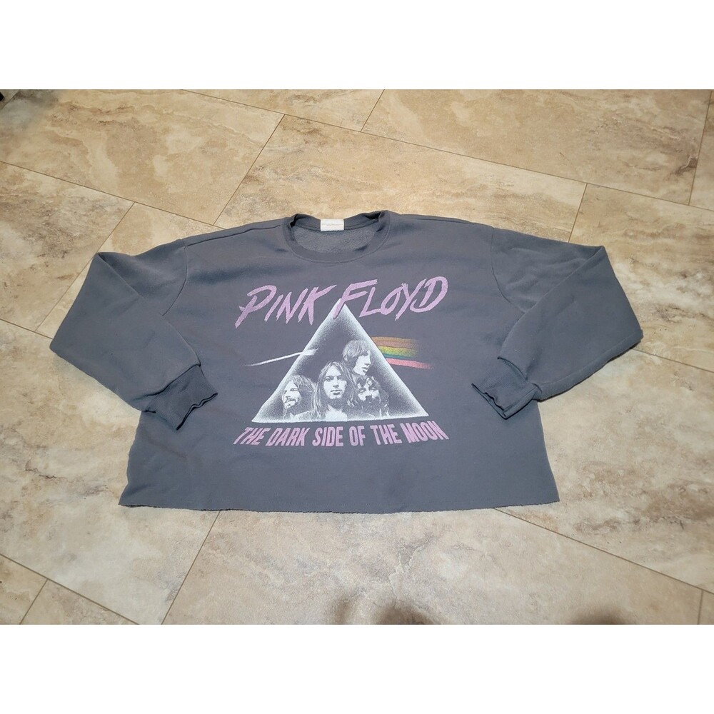 Pink Floyd The Dark Side Of The Moon Women Sweatshirt Graphic Gray Size S